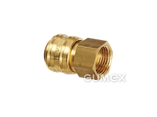 Schnellkupplung ES, DN7,2 mit Innengewinde G 1/2", 35bar, Konus 37°, -20°C/+100°C, Messing, 